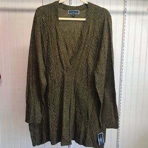 Karen Scott women Duster Cardigan